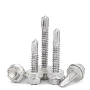 Vente chaude DIN7504 Vis autoperceuses en acier galvanisé à tête hexagonale avec queue de perçage ASTM C1022nA484/A485 Classe 4.8&6.8 Clous métriques - Product Image 4