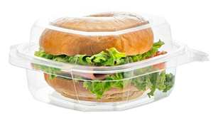 Conception à clapet de conteneur à verrouillage à charnière inviolable 6x6 pour sandwichs salades plus pour usage alimentaire - Product Image 4