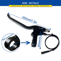 Levier de frein WUXING 115PDD pour vélo électrique, coupe-circuit, étanche, connecteur SM, pour vélo électrique, trottinette électrique, accessoires Ebreak