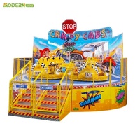 Manège Crazy Cabs en fibre de verre à 16 places pour enfants, attraction de fête foraine et de parc d'attractions pour usage en centre commercial, extérieur et intérieur