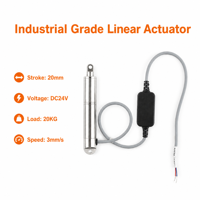 Micro Actuador Lineal de CC 24V 20KG, Carrera de 20mm, Diámetro Exterior de 16mm, Tubo Interior de 9mm, Motor Eléctrico para Robótica, Proyectos de Modelismo Electrónico DIY