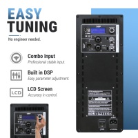[CN Stock] Altavoces de escenario potentes Accuracy Pro Audio AC38D3 de 1400W, sistema PA, altavoz de columna activo profesional