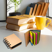 Bloc de Notas Ecológico Personalizado con Notas Adhesivas y Marcadores de Página, Papel Reciclado, Encuadernación en Espiral, para Notas de Oficina y Regalos