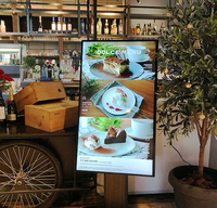 Cadre photo A4 ultra-fin avec éclairage LED, cadre en aluminium à clipser, panneau de menu de restaurant, verre trempé, boîte à lumière LED