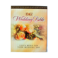 Bible de mariage KJV, la Parole de Dieu pour votre jour de mariage, couverture rigide, papier de haute qualité, impression offset, ventes en promotion