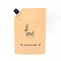 Pochette Doypack en papier kraft imprimée avec logo personnalisé pour l'emballage de l'oxydant pour coloration capillaire et de la coloration liquide pour salon de coiffure
