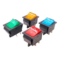 Interrupteur à bascule électronique en plastique étanche KCD4 4 broches avec LED 12V et bouton marche/arrêt autobloquant – Sécurité garantie