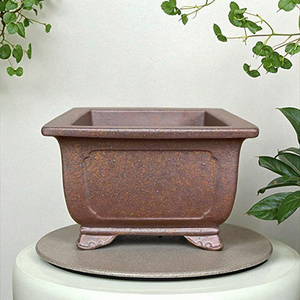 Pot de fleurs carré <span class=keywords><strong>en</strong></span> céramique Yixing vintage, motif irrégulier, respirant, durable, écologique, cuite au <span class=keywords><strong>bois</strong></span> violet, pour <span class=keywords><strong>jardin</strong></span> - Product Image 1