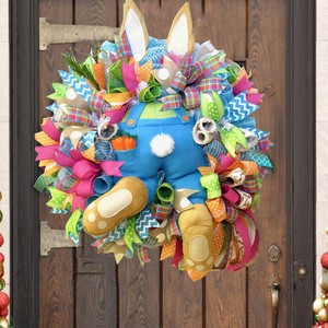 Dropship 2023 <strong>Easter</strong> Thief Bunny Butt <strong>Wreath</strong> With Ears Cartoon Bunny Shape Cute Decoration Ornaments <strong>Door</strong> Stickers Decor Ostern - Product Image 4