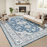 Klassischer Orientalischer Boho-Medaillon Waschbarer Plüsch-Dicker Rutschfester Weicher Teppich für Wohnzimmer Schlafzimmer Esszimmer