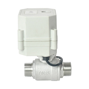Vanne à boisseau sphérique Wi-Fi Tonhe DN15 en acier inoxydable, double filetage externe, vanne électrique bidirectionnelle pour eau et air - Product Image 1
