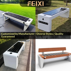 सौर चार्जिंग स्मार्ट बांस की पटियो बेंच वायरलेस बैकरेस्ट और आउटडोर ऑडियो-निर्माताओं द्वारा अनुकूलित - Product Image 3