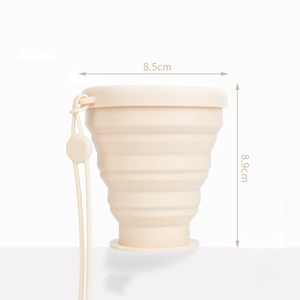 Vaso Plegable de Viaje de 200 ml, Silicona de Grado Alimenticio, Resistente a Altas Temperaturas, para Campamento al Aire Libre, Retráctil - Product Image 4