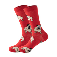 Nouvelle collection de chaussettes décontractées pour hommes - Motif de dessin animé amusant en élasthanne/polyester, absorbant la transpiration, vente en gros