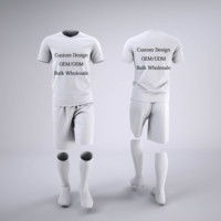 Fußballtrikot mit V-Ausschnitt, Maßanfertigung, 100% Polyester, Schnelltrocknend, Atmungsaktiv, Dehnbar, Sommer-Kurzarmshirt für Erwachsene, Keine Mindestbestellmenge, Großhandel
