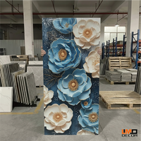 Revêtement mural en PVC brillant 3D résistant aux UV et au feu, épaisseur 2 mm/3 mm, panneau décoratif à jointure sans soudure