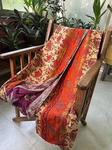 Wholesale Lot of Indian Vintage Reversible Kantha <b>Quilt</b> Handmade Cotton Fabric Recycled Kantha for Hotel Use - Product Image 4