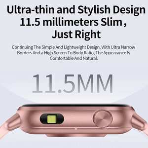 V31 Square Health Monitor Fitness Tracker Bt Call Smartwatch Mujer Hombre Deporte Reloj inteligente a prueba de agua para Android IOS - Product Image 3