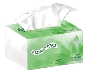 Emballage en boîte inter floding coton 3 plis boîte personnalisée papier de soie pour le visage