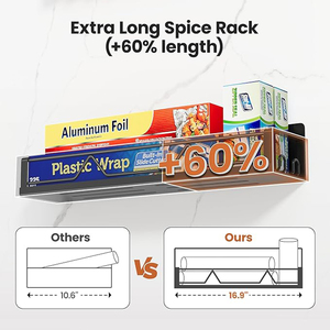2026 New Trend Kitchen <strong>Spice</strong> <strong>Rack</strong> 16.9 Inch Wide <strong>Large</strong> Capacity 4 Pack Metal Fridge Shelf Magnetic <strong>Spice</strong> <strong>Rack</strong> for Refrigerator - Product Image 4