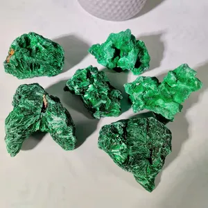 Natural Crystal Specimen Stone Rough Quartz Mineral Specimen Healing Crystal Raw Malachite