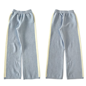 <span class=keywords><strong>Pantaloni</strong></span> da donna in maglia a vita alta, a gamba larga, <span class=keywords><strong>con</strong></span> striscia laterale a contrasto, a costine, per il tempo libero, <span class=keywords><strong>con</strong></span> <span class=keywords><strong>tasche</strong></span>, all'ingrosso - Product Image 4