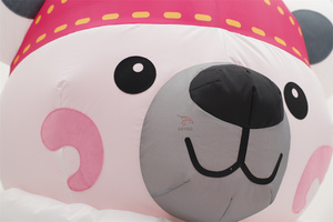 クリスマス用のかわいい赤いクマのマスコットコスチューム、家族パーティーのエンターテイメントドレス、イベント用2.2mインフレータブルクマのマスコット - Product Image 5