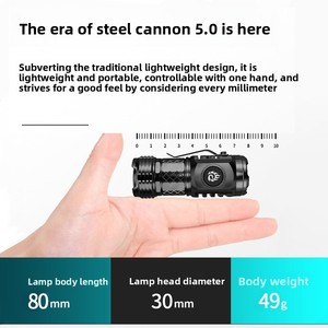 Nouvelle Lampe Torche Mini Canon à <span class=keywords><strong>Trois</strong></span> Yeux Haute Luminosité Longue Portée Rechargeable à Clipser sur Casquette, Étanchéité IP65, Portée de 100-200m - Product Image 3