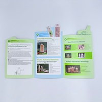 Brochures découpées à l'emporte-pièce avec impression UV directement de l'usine pour le marketing des supermarchés et les collatéraux événementiels Vente en gros