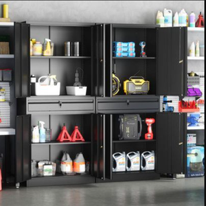 Armoire à outils robuste à double porte, armoire de rangement en métal pour garage avec porte-outils pour atelier - Product Image 5