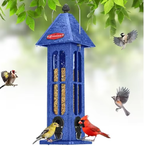 Comedero para Pájaros con Logotipo Personalizado, Colgante para Exteriores, de Plástico Reciclado, 4 Puertos, 3 Libras de Capacidad, para Azulejos, Pájaros, Loros y Palomas - Product Image 2