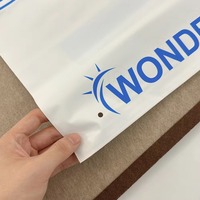 Sac d'emballage pour vêtements de protection solaire à prix spécial, sac minimaliste blanc en EVA avec fermeture éclair, sac auto-scellant, finition mate horizontale