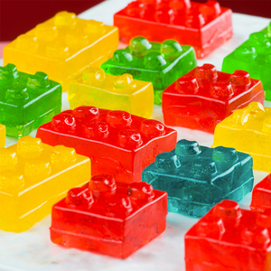 Amos 4D Building Block Gum Block 3D Sweet Cluster Candy Bulk Soft Jelly Hotdog Sour <strong>Gummy</strong> Candy Confectionery - Product Image 4