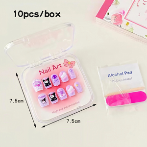 Nuevas pegatinas de uñas de dibujos animados estilo lindo para niños, uñas postizas en caja exquisita, material ABS para dedos, usables por celebridades - Product Image 2