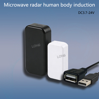 Détecteur de mouvement radar micro-ondes 5.8G DC3.7-24V 3A, interrupteur automatique marche/arrêt, détecteur de présence humaine pour le contrôle de l'éclairage LED