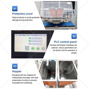 OCEAN Professional One Shot Chocolate Make Verser la machine de dépôt de chocolat noir - Product Image 3