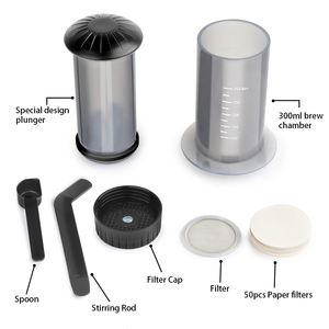 Utensilio para Preparar Café a Mano, <span class=keywords><strong>AeroPress</strong></span>, PP de Grado Alimenticio, 300 ml, Venta al por Mayor, <span class=keywords><strong>Cafetera</strong></span> <span class=keywords><strong>AeroPress</strong></span>, <span class=keywords><strong>Cafetera</strong></span> Americano - Product Image 5
