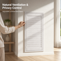 Volets en bois pour fenêtres de plantation, volets en bois à lamelles blanches, flux d'air naturel, contrôle de la lumière, volet pour l'intérieur de la maison