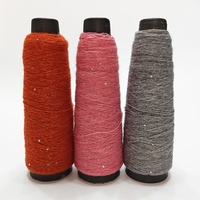 SW Rainbow 22S/2 Fancy Spun Yarn Sequin Metallic (Lurex) Thread 70% Acrylic 14% Wool Customized Color for Hand Knitting Textile