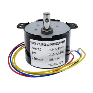 50 60KTYZ ímã Permanente motor síncrono AC 220V motores redutor de velocidade controlável positivo e negativo inversão 6W