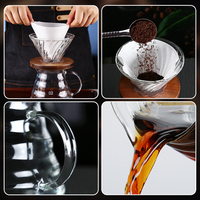 Penjualan laris peladen kopi kaca borosilikat 600ml gaya klasik dengan pegangan kualitas tinggi Set bahan PC dapat disesuaikan Logo S580
