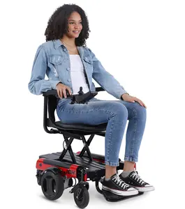 Silla de ruedas eléctrica JBH, suministros médicos, certificado CE, silla de ruedas plegable automática