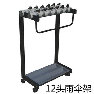Soporte para paraguas con 12 ranuras de bloqueo, 60 cm de ancho, de hierro, independiente, para uso doméstico y comercial - Product Image 3