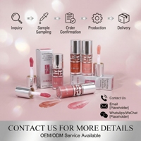 Gloss à lèvres végétalien de luxe bio avec formule anti-transfert pour maquillage de fête, service OEM ODM d'emballage
