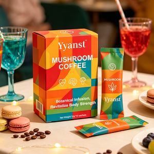 Café aux champignons revitalisant pour le corps, infusion botanique, marque privée OEM, 10g*10 sachets, café à la maca - Product Image 6
