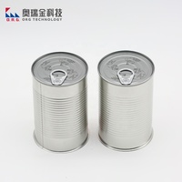 Boîtes étain vides de qualité alimentaire 425g, récipients en étain rond métallique personnalisé pour poissons, vente en gros ers7113 #