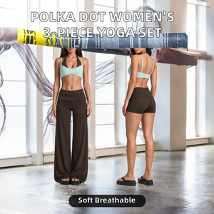Custom Color Blocking Front Logo Women Sportswear 3 Piece Gym Fitness Sets Breathable Soft Spandex/Nylon Activewear for Yoga - Product Image 2