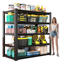 Étagère de rangement multifonctionnelle en acier durable et moderne, unité d'étagère métallique à 5 niveaux, étagère utilitaire légère noire pour salon