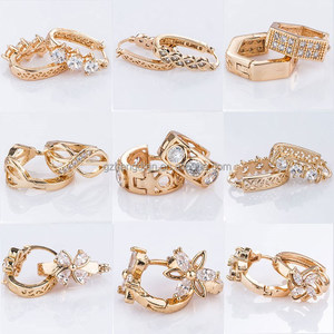 2017 dubai 18 chapado en oro pendiente de joyería de diseños - Product Image 3