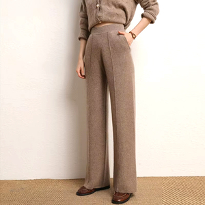 <span class=keywords><strong>Pantalon</strong></span> d'hiver <span class=keywords><strong>en</strong></span> tricot de laine et cachemire pour femmes, <span class=keywords><strong>pantalon</strong></span> legging chaud et doux avec poches - Product Image 1